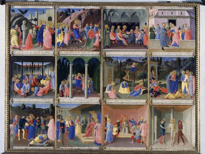 Szenen aus dem Leben Christi, Tafel drei aus dem Silbernen Schatz von Santissima Annunziata, ca. 1450-53 von Fra Angelico